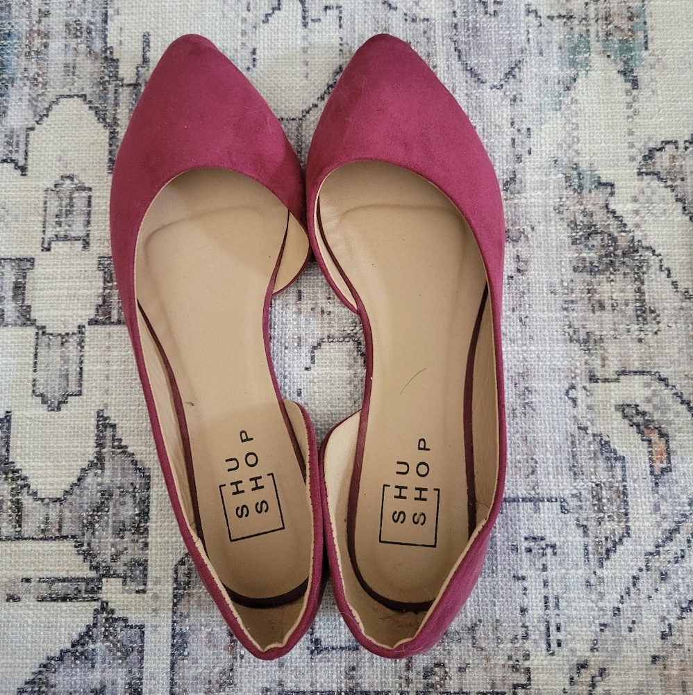 Shu Shop Burgundy Flats